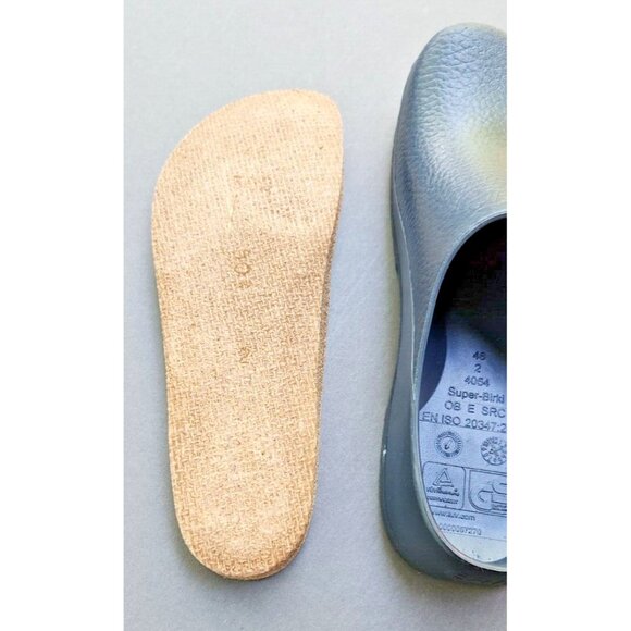 Birkenstock Super Birkis Blue Rubber Clogs Comfort Slip Resistant Sz 13 EU 46 - Picture 15 of 15